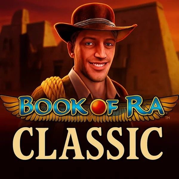 Official Slots logo: Book of Ra Classic by Novomatic at Fambet Casino